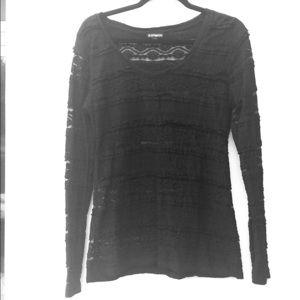 Express Sheer Long Sleeve Blouse. Size Large.